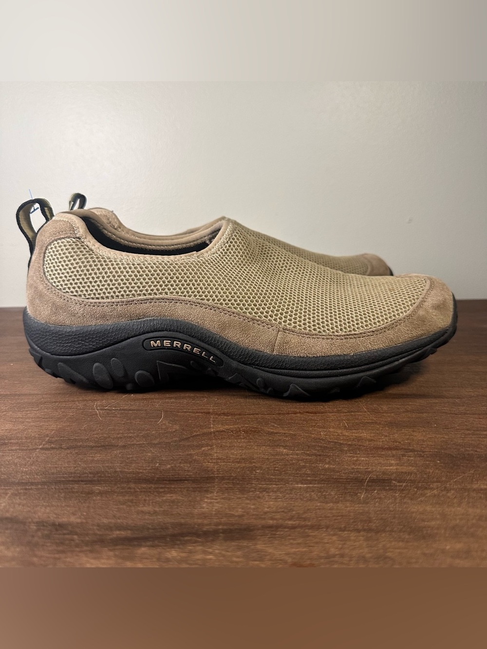 Merrell Jungle Mesh Ventilator Moc II Men’s Size 11 Slip On Hiking Shoes Tan